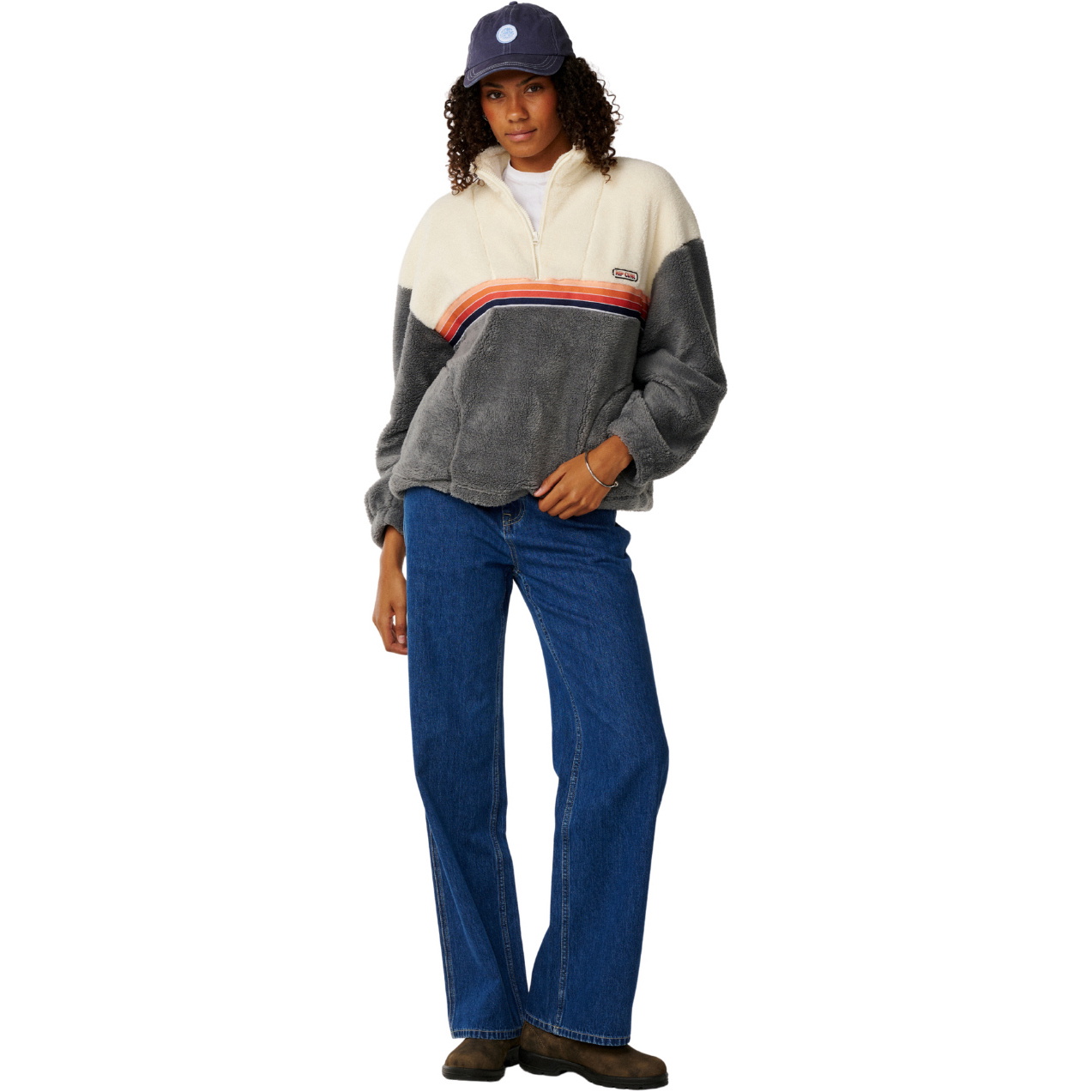 2026 Rip Curl Womens Surf Revival Polar Fleece 0AEWFL - Charcoal Grey